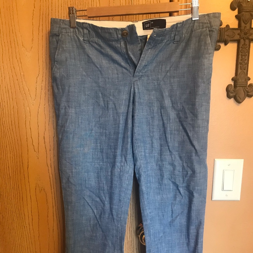 Gap chambray ankle pants